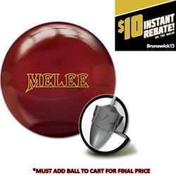 Brunswick Red Melee Bowling Ball with Core Design