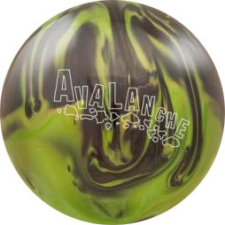 Brunswick Avalanche Black / Electric Green Bowling Ball - 123Bowl