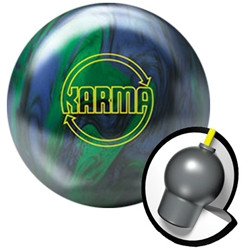Brunswick Karma Purple / Pink Pearl Bowling Ball - 123Bowl