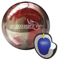 Brunswick Slingshot Red/Silver Bowling Ball with Core Design