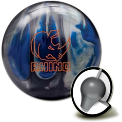 Brunswick Rhino Black/Blue/Silver Pearl Bowling Ball with Core Design