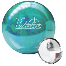 Brunswick Target Zone Caribbean Blue Bowling Ball with Core Design