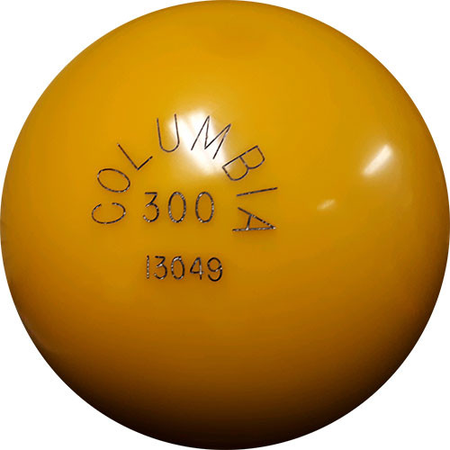 Columbia 300 Yellow Polyester Bowling Ball