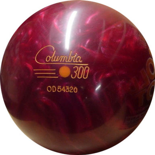 Columbia 300 Red Gold Dot Urethane Bowling Ball