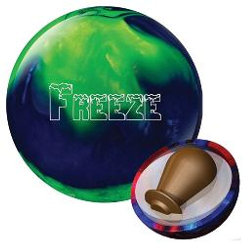 Columbia 300 Freeze Green/Blue Bowling Ball with Core Design