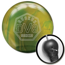 DV8 Ruckus Schizo Bowling Ball with Core Design