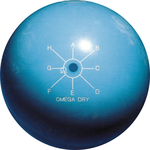 Ebonite Omega Dry Bowling Ball - 1995 Catalog
