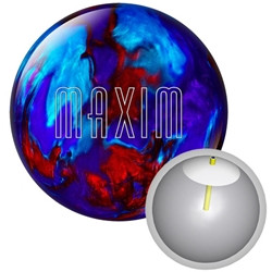 Ebonite Maxim Red / Purple / Blue Bowling Ball with Core Design