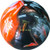 Track Spare+ Black/Orange/White Diamond Bowling Ball - Label Area