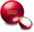 Ebonite Gyro Red Pearl Bowling Ball with Core Design