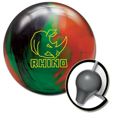 Brunswick Rhino (Black/Green/Orange) Bowling Ball - 123Bowl