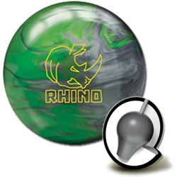 Brunswick Rhino Green / Silver Pearl Bowling Ball - 123Bowl