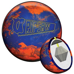 Lane #1 RipSaw Blue / Orange Bowling Ball - 123Bowl