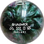 Brunswick Purple Green Silver Axis Bowling Ball - 123Bowl
