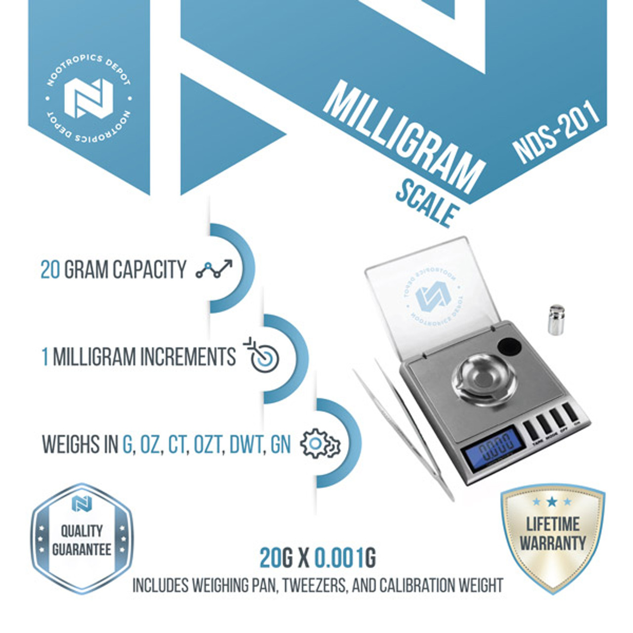 Milligram Scale (20.0 g / 0.001 g)