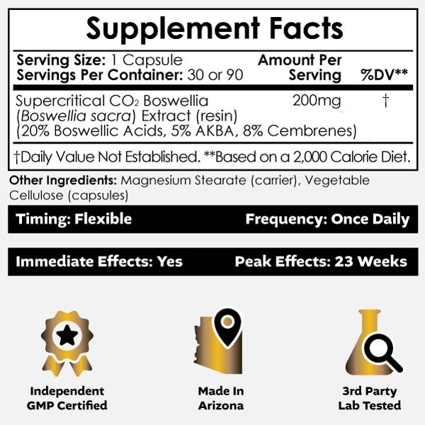 Supercritical CO2 Boswellia Extract Capsules - Nootropics Depot