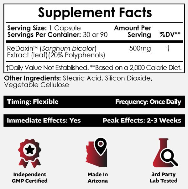 Redaxin Capsules | Red Sorghum Bioflavonoid Complex