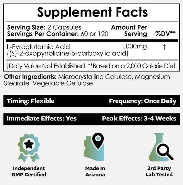 Pyroglutamic Tms Buy L-Pyroglutamic Acid Capsules