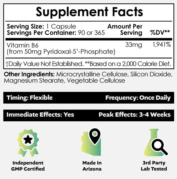 Pyridoxal-5'-Phosphate (P5P) Capsules - Nootropics Depot