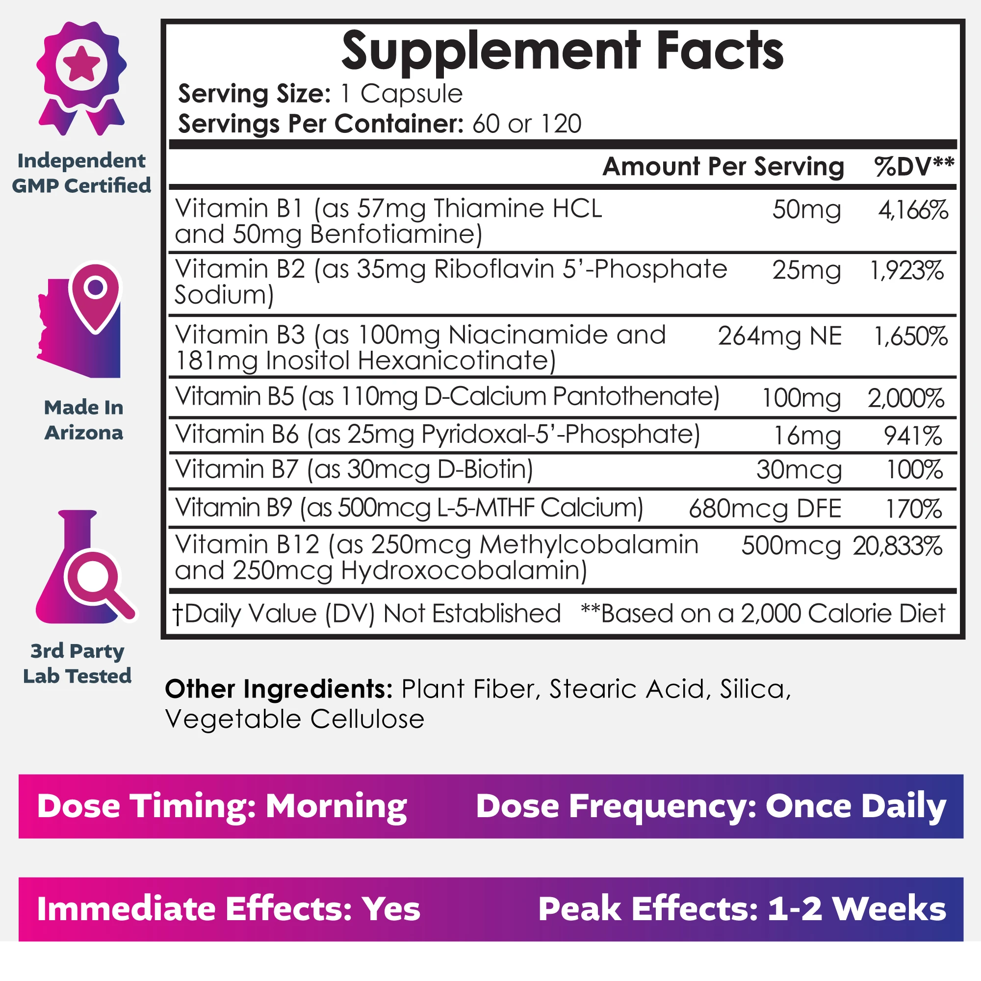 Infini B Complex Infini-B Capsules | Optimized Vitamin B Complex | Energy, Mood, and ...