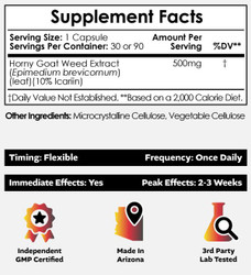Horny Goat Weed Capsules | Minimum 10% Icariin