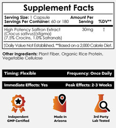 High Potency Saffron Extract Capsules