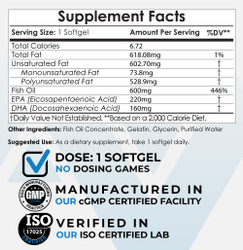 EZ Mega 3 Fish Oil  Softgel Capsules