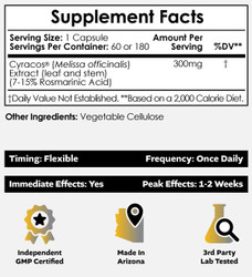 Cyracos Lemon Balm Extract Capsules