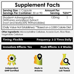 Shoden® Ashwagandha Capsules