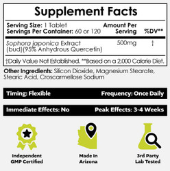 Quercetin Tablets | 95% Anhydrous