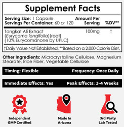 Tongkat Ali Extract Capsules or Tablets | 10% Eurycomanone