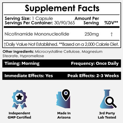 Nicotinamide Mononucleotide (NMN) Capsules | NAD+ Precursor