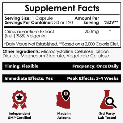 Apigenin Capsules | Minimum 98% Apigenin