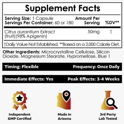 Apigenin Capsules | Minimum 98% Apigenin