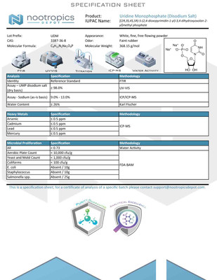Uridine Monophosphate Powder | Disodium Salt