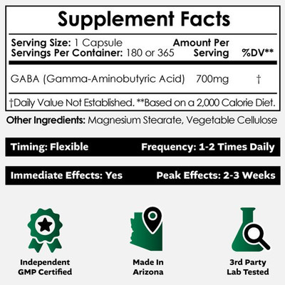 GABA Capsules | Gamma-Aminobutyric Acid