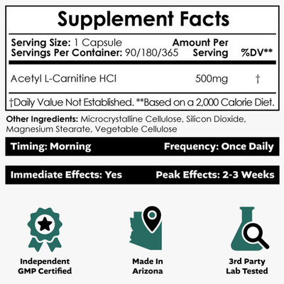 Acetyl L-Carnitine HCL (ALCAR) Capsules