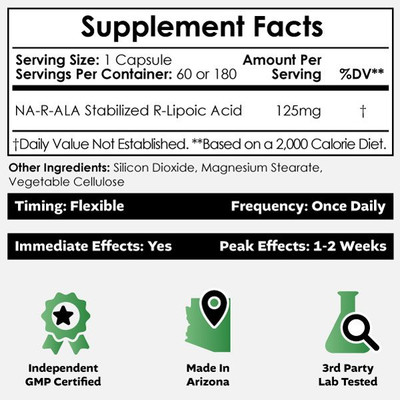 NA-R-ALA Stabilized R-Lipoic Acid Capsules