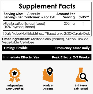 Black Seed Extract Capsules | Nigella sativa