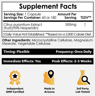 Hesperidin 90% Extract Capsules