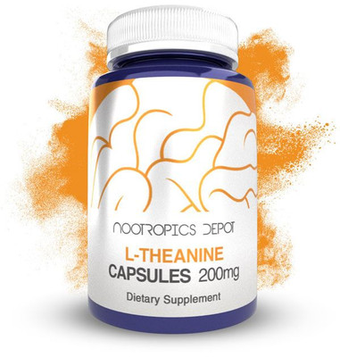 Nootropics Depot L-Theanine capsules bottle