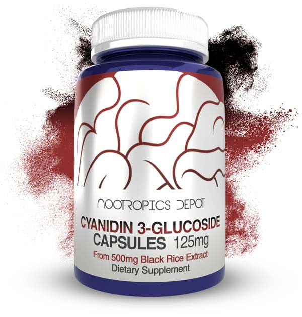 Cyanidin 3-Glucoside Capsules | 125mg | Black Rice Extract | Oryza sativa | Metabolic, Vision, & Cognitive Support