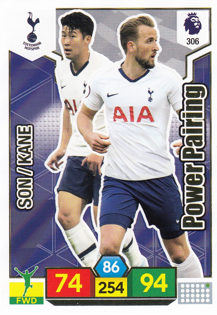 306 Son/Kane Power Pairing (Tottenham Hotspur) Panini Adrenalyn XL