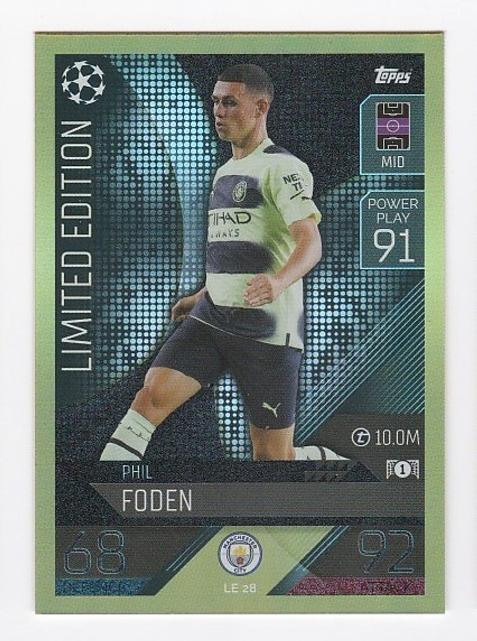 PANINI サッカーカード OBSIDIAN PHIL FODEN MANCHESTER CITY 068/195 #32 送料無料 中古 IT1 Phil Foden 2023 Obsidian #7 White Night /(SSP) Price Guide