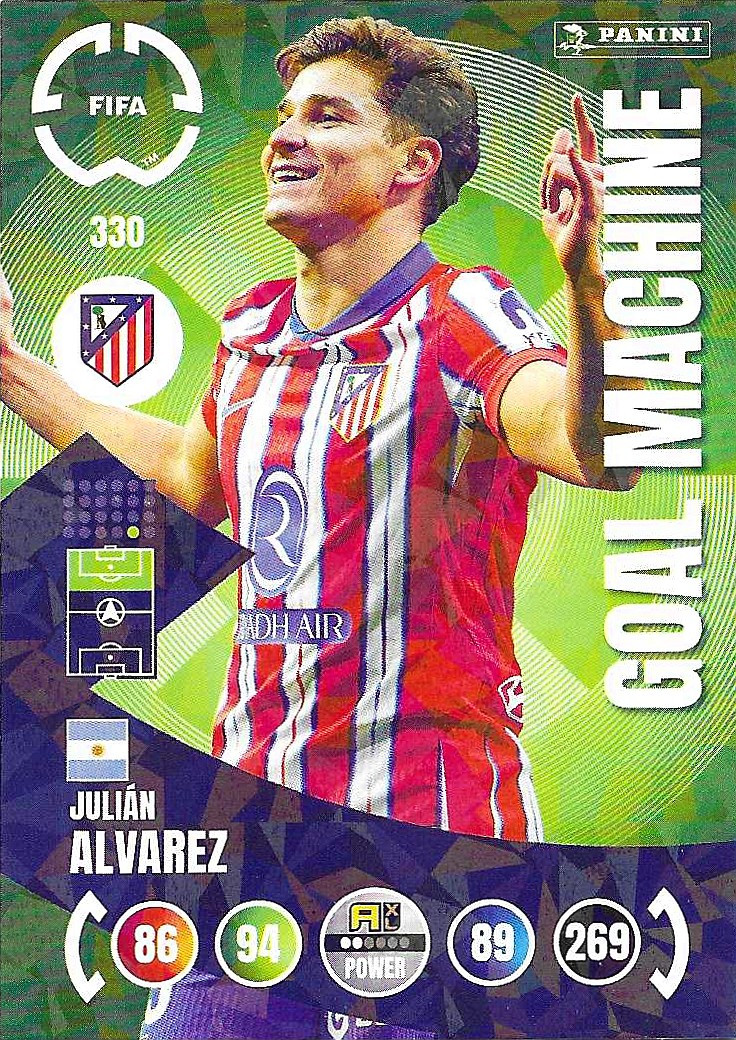 330 Julian Alvarez (Atletico Madrid) - GOAL MACHINE - Panini