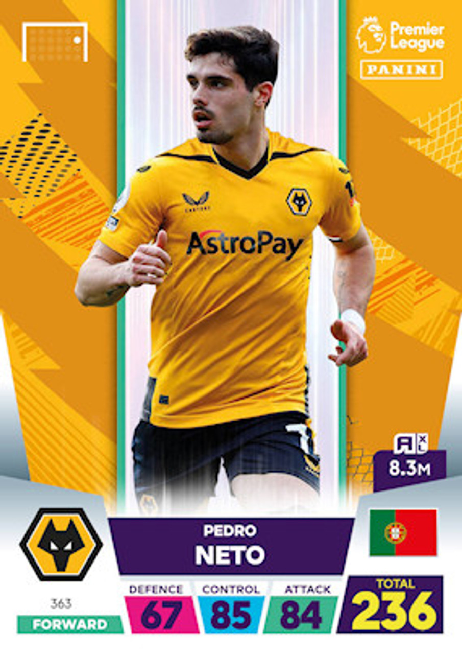 PANINI サッカーカード CHRONICLES CERTIFIED PEDRO NETO WOLVERHAMPTON WANDERERS 22/47 #30 送料無料 中古 IT1 PANINI サッカーカード CHRONICLES CERTIFIED PEDRO NETO