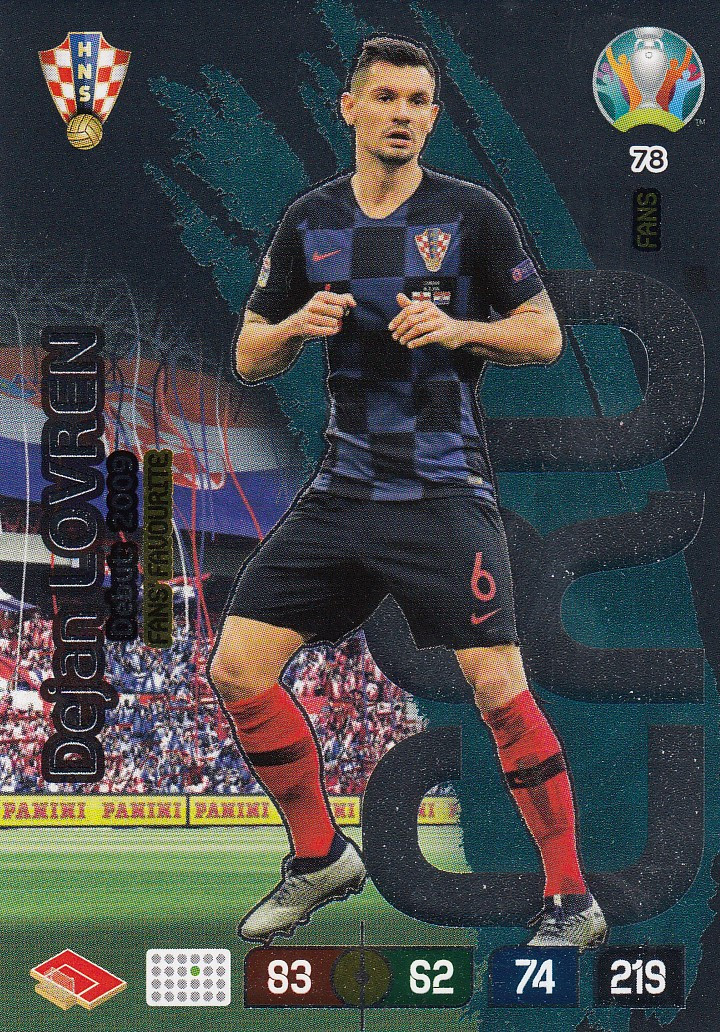 078 Dejan Lovren (Croatia) Panini Adrenalyn XL Euro 2020 FANS