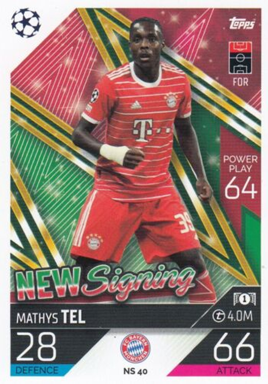 Topps Mathys Tel 49枚限定 カード 2023-24 Topps Merlin UEFA Mathys Tel #46 Gold Refractor 40