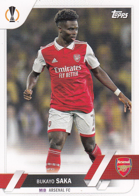 #025 Bukayo Saka (Arsenal) Topps UEFA Club Competitions Flagship 2022/23