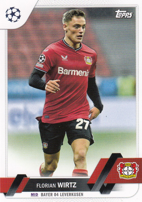 #027 Florian Wirtz (Bayer Leverkusen) Topps UEFA Club Competitions Flagship 2022/23